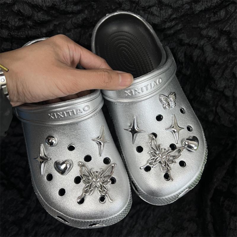 New Style, DIY Accessories for Cave Shoes, Sweet and Cool Punk Style, Silver, Bow Tie, Balloon, Dog, Shoe Flower, Detachable Shoe Buckle
