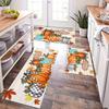 Fall Pumpkin Maple Leaf Kitchen Floor Mat Decor Carpet for Living Room Non-slip Hallway Balcony Rugs Thanksgiving Decorations