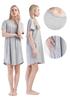 Women's Cotton Nightgown Short Sleeve 4XL Vienetta Elegant Loose