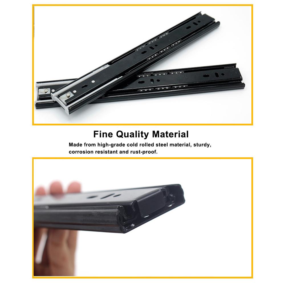 Buy 2Pcs Less Noise Hydraulic Soft Close Ball Bearing Drawer Slides 3