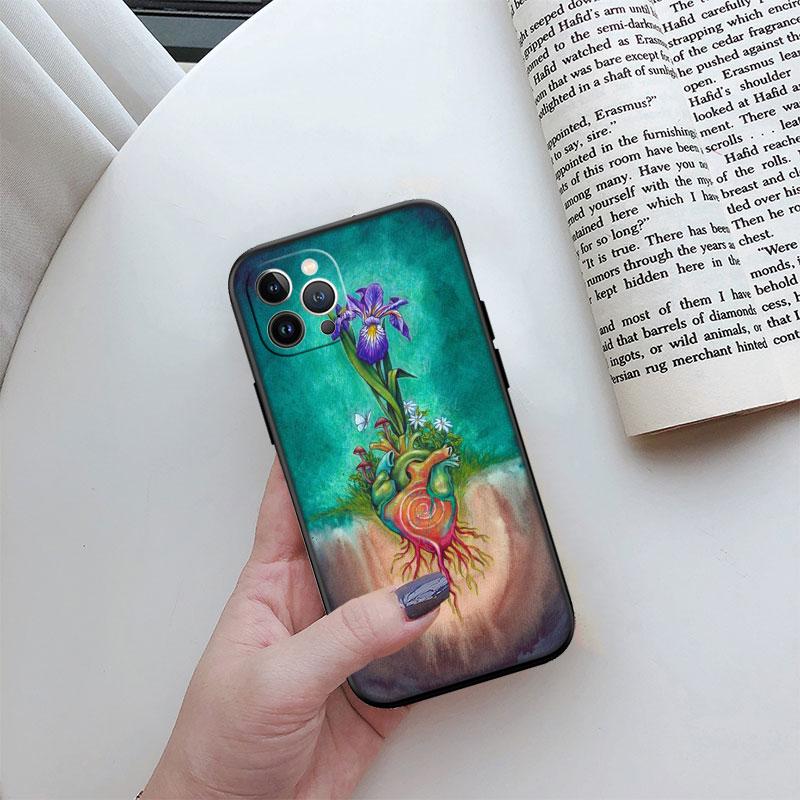 Calm Heart Art Phone Case for Samsung Galaxy Note 10 20 S23 S22 Ultra FE Plus M06 M15 M16 M35 M55