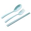 Wheat Straw Tableware Set: Chopsticks, Spoon, Fork with Cute Portable Box