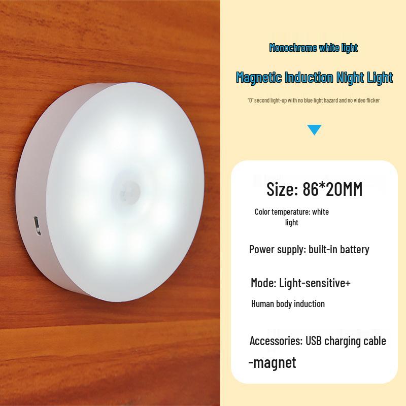 Smart LED Sensor Night Light: Automatic On/Off Bedside Lamp for Bedroom