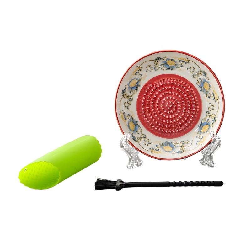 Efficient Ceramic Garlic And Fruit Grater With Embossing Design Gingers Grinder Plate For Home Cooking And Camping Trip