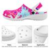 Women Men Printed EVA Garden Shoes Lightweight Breathable Slip On Clogs Beach Pool Bathroom Home Casual Slippers Outdoor Use
