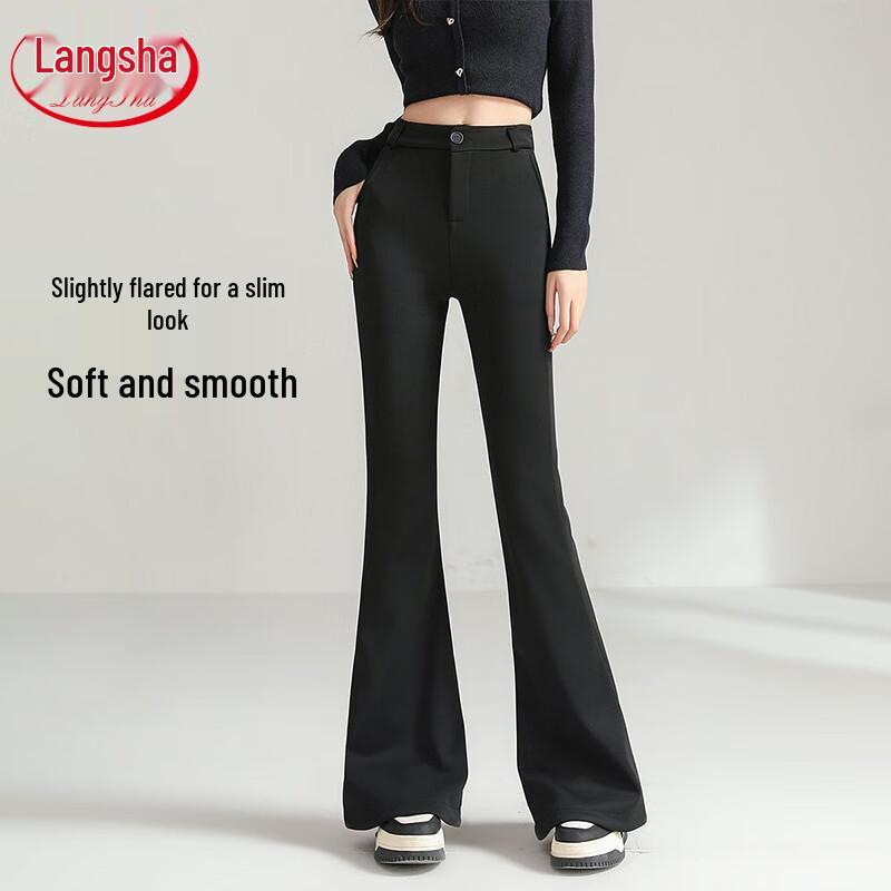 

Langs ha Women s High-Waist Slimming Flared Trousers 2XL (126-135 jin)