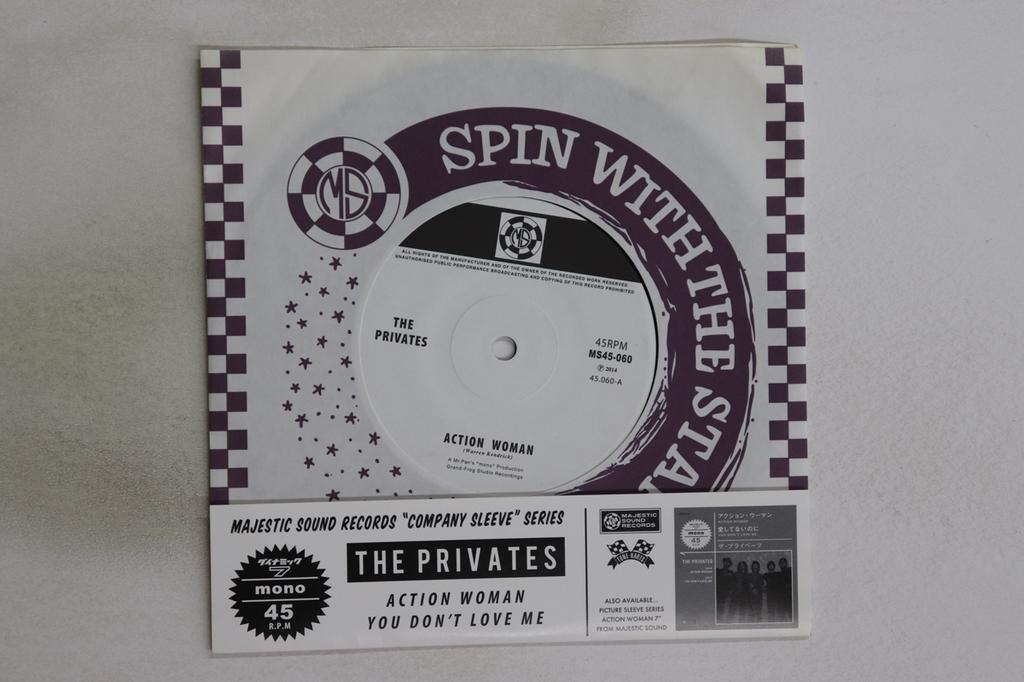 7inch Record PRIVATES - Action Woman / You Don't Love Me MS4560CS MAJESTIC SOUND Japan Japanese Pop/Rock Used