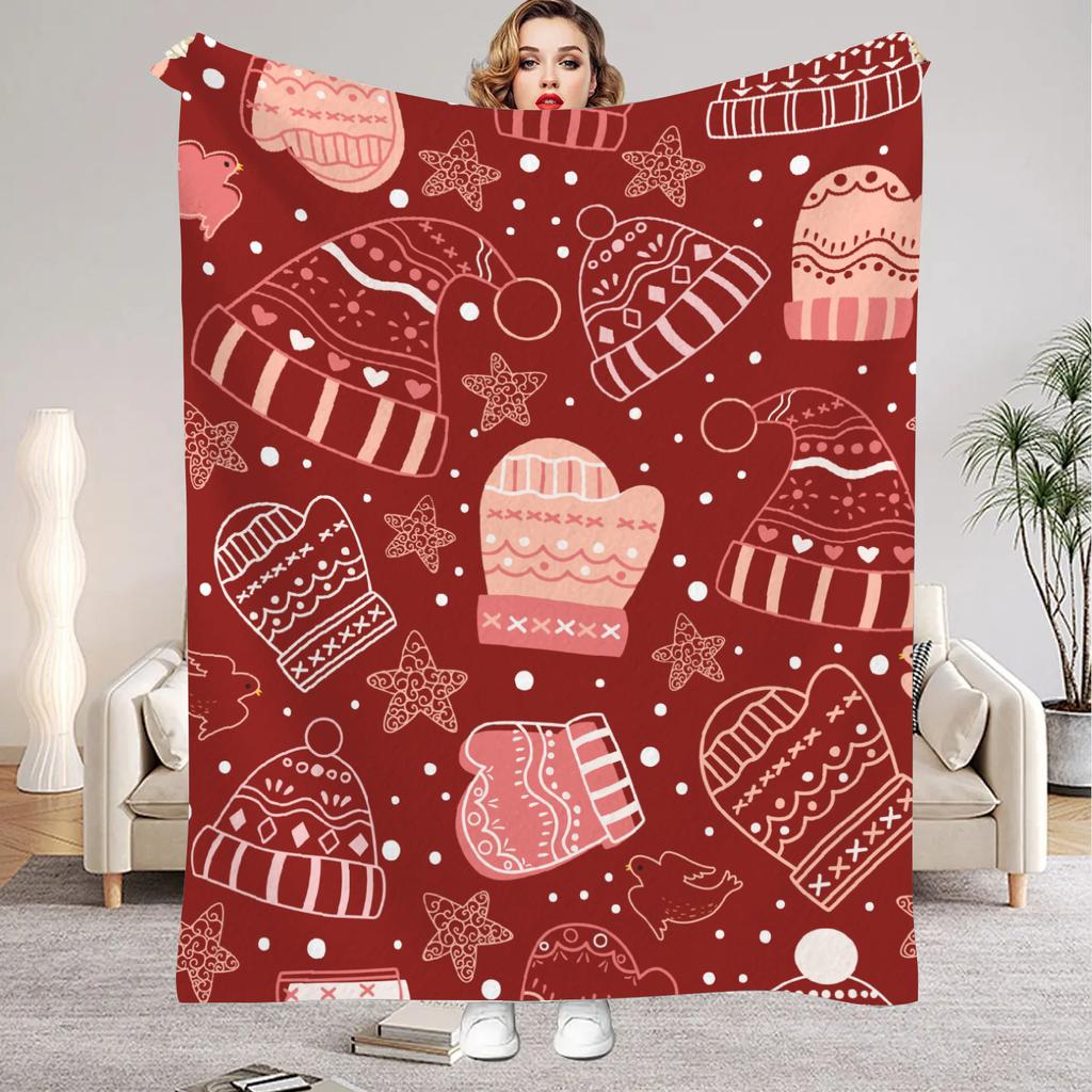 Christmas Flannel Blanket Soft Baby Blankets For Home Camping Nap Leisure Blankets Birthday Christmas Gifts All Seasons Home