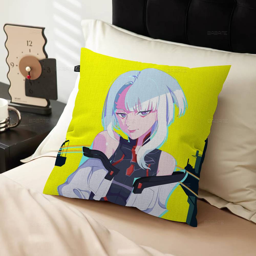 Anime C-Cyberpunk E-Edgerunners Pillow Cover Sofa Cushion Cover Home Room Decoration Children Gift