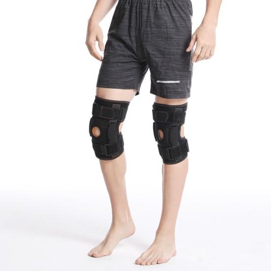 Sports Knee Pad Adjustable Compression Sleeve with Silicone Anti-Slip Strip Pre-Shaped Arc Breathable Neoprene Support