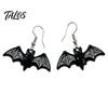 Acrylic Wing Dangle Earrings 1 Pair Halloween Drop Earrings, Gothic Bat Skeleton Jewelry for Women Punk Vampire Party, Cosplay Fashionable Pendant