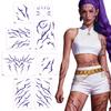 8 Sheets Anime Face Tattoo Sticker Cosplay Tattoos Stickers Prop Fake Body Arm Chest Tattoos Halloween Cosplay Accessories