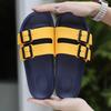 Fashion Summer Yellow Men's Slippers Size 39-47 Buckle Design Indoor Slippers For Men Comfortable Non-Slip Platform Sandals Man Slides