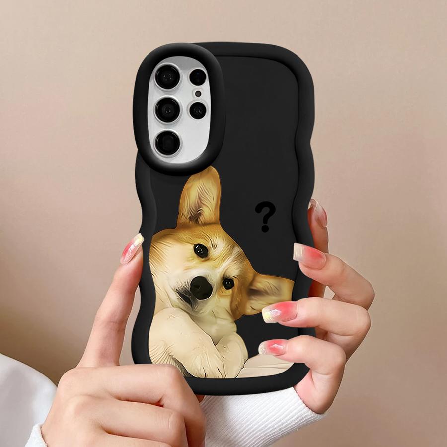 Funny Dog Soft Phone Cover Case for Samsung Galaxy S22 Ultra S24 S20 FE A26 S21 S23 Plus S25 A25 A24 A54 A35 A55 A36 A34
