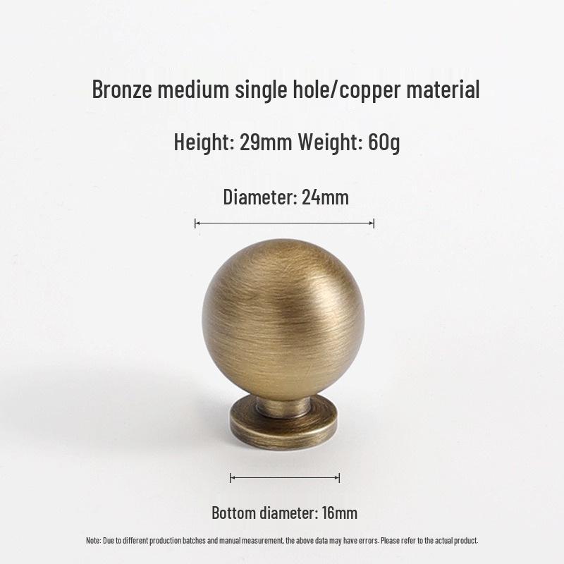 Bronze Brass Pull Handle: New Chinese Style Cabinet, Wardrobe & Drawer Retro Door Handle