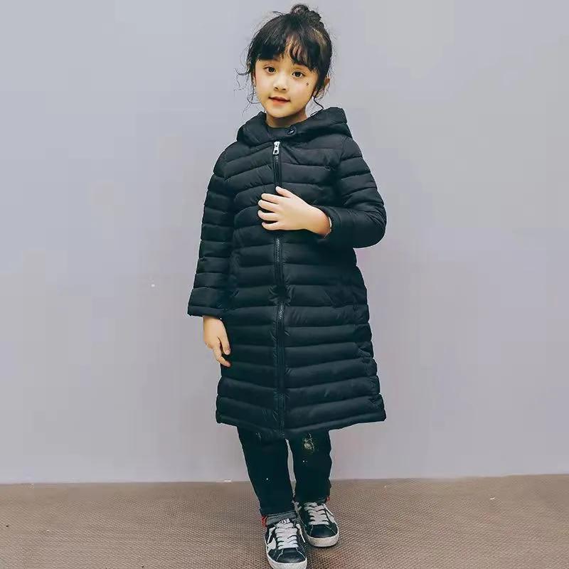 

Осенне-зимняя верхняя одежда, куртка для мальчиков и девочек, детское пальто с хлопковой подкладкой и капюшоном, детская одежда, парки, мягкий тонкий комбинезон 150cm чёрный
