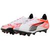 PUMA Ultra 5 Carbon FG Firm Ground Soccer Shoes Men's White Red 108157-01