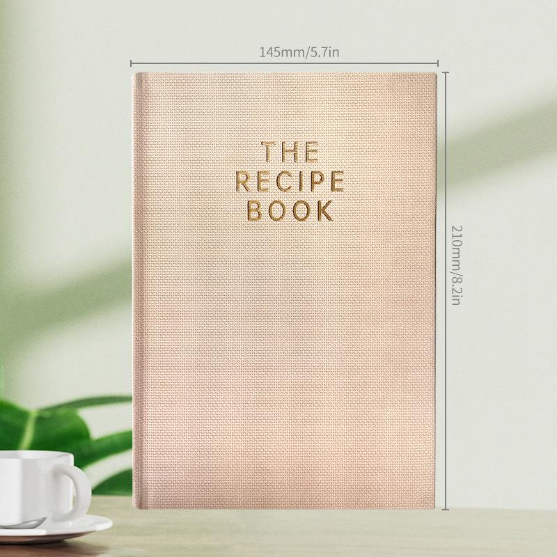 A5 Recipe Waterproof Cloth Texture Diary Hardcover Notebook For Kitchen Cooking Logs