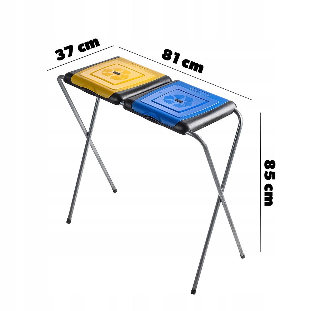 KADAX Waste Sorting Stand Bin 2 Positions for 120L Bags Frame