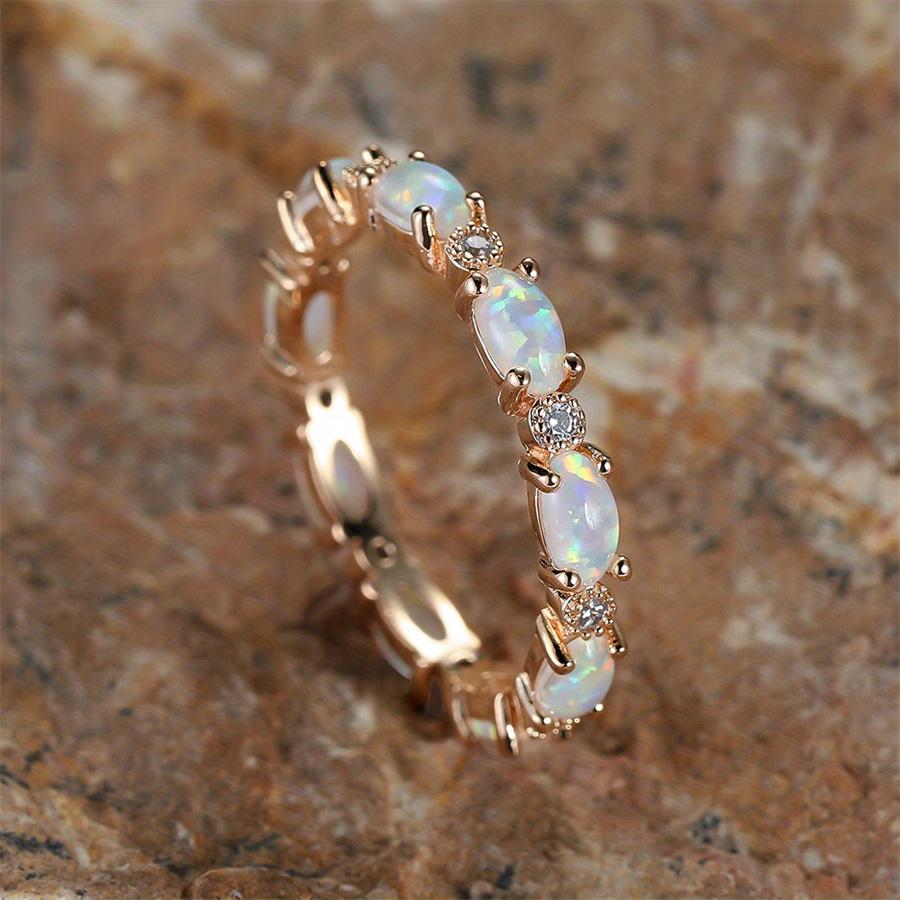 European & American Full Circle Opal Women's Ring, Bestseller