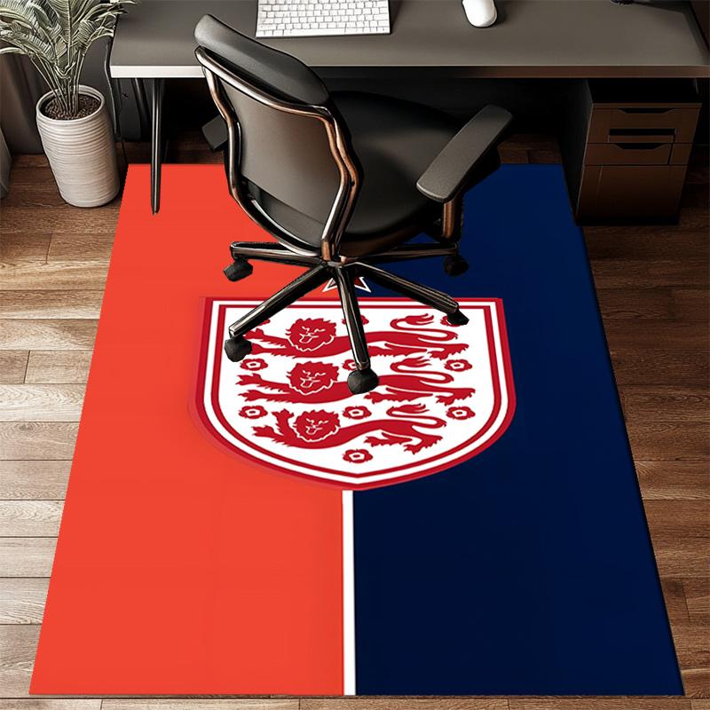 England Football Crest Printed Office Carpet Chair Cushion  Entryway Rug, Rugs for Living Room, Bedroom Christmas gifts