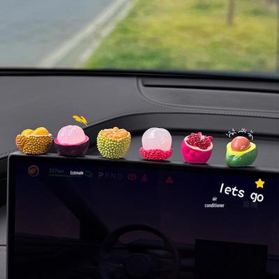 Mini Healing Car Ornaments: Center Console & Rearview Mirror Decorations