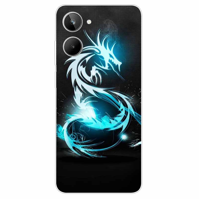 For Realme 10 4G Case 6.4'' Soft TPU Cats Lions Protection Silicone Phone Covers for Realme 10 Case 2022 Clear Realme10 RMX3630