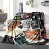 1pc 2PacHip Hop Blanket Soft Lightweight All Season Multi Purpose Throw for Sofa, Bed, Office & Picnics, French Style with Iconic Album Art & Quotes