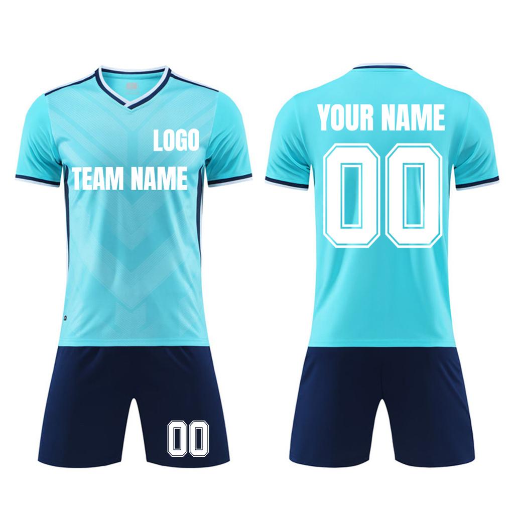 Personalisierte Shirts Kit Herren Mädchen mit Namen Nummer benutzerdefinierte Fußballtrikots für Jungen Trainingsanzug