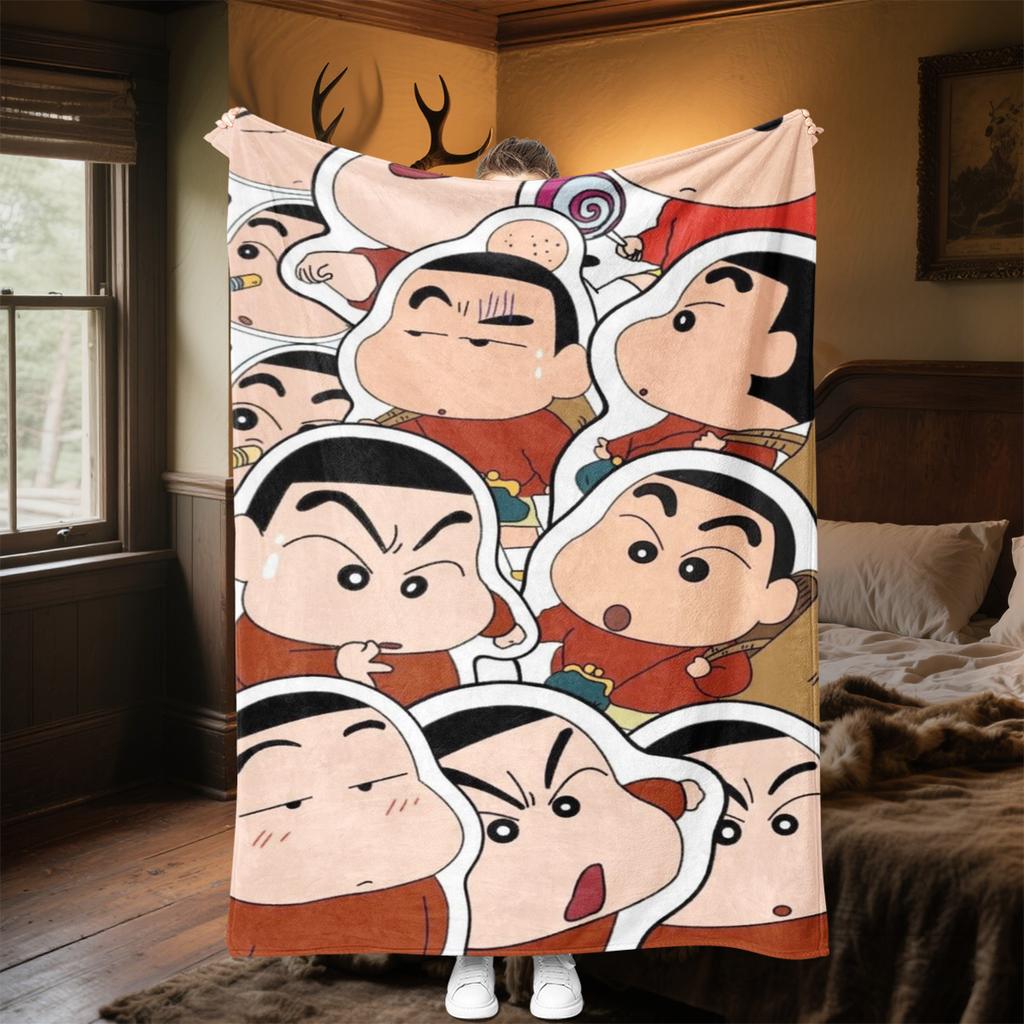 ShinChan Plüschdecke Weich Bequem Alle Jahreszeiten Perfektes Geschenk Sofa Büro Nickerchen Outdoor Reise Decke