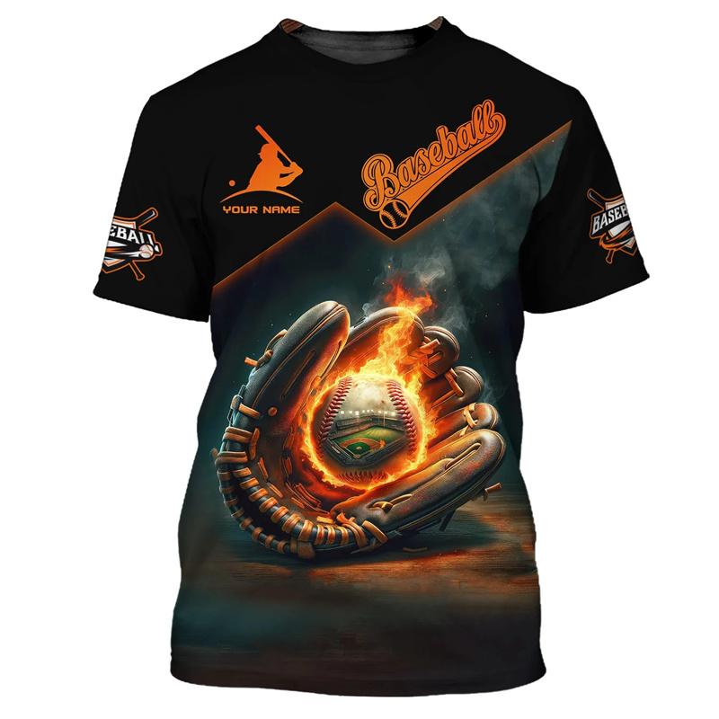 Baseballové grafické tričko Pánské Dětské Jarní Letní Sportovní oblečení Topy s krátkým rukávem 3D tištěná trička Outdoorová tepláková souprava Tričko s kulatým výstřihem