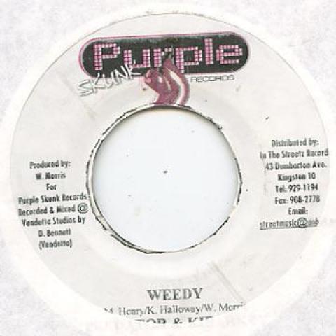

7inch Record PREDATOR, KIBARKEY / TAMI, SANJAY - Weedy / Wait Till Tonight Purple Skunk 2003 Jamaica Reggae, Ska & Dub