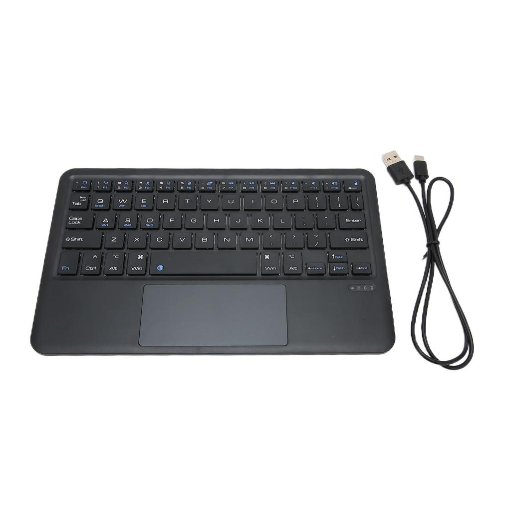 Wireless Keyboard Multi Touch Sensitive Operation Small Portable Rechargeable Keyboard for IOS TabletBlack
