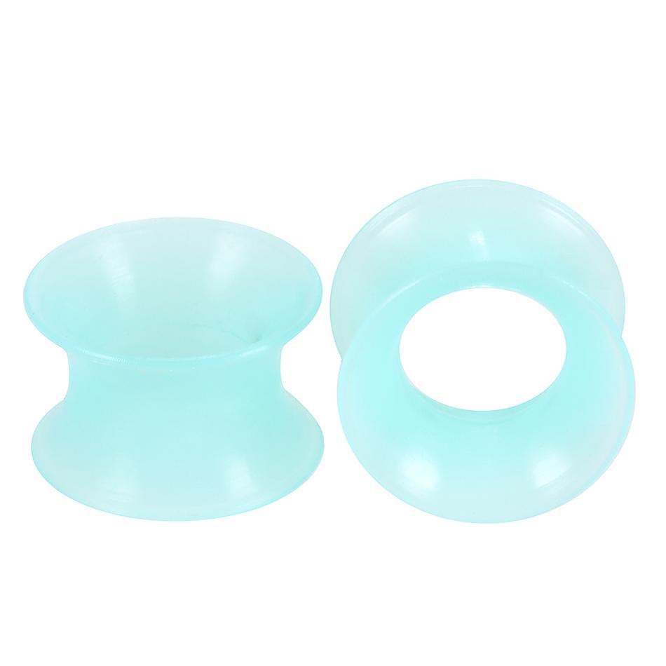 2 Stück Silikon Ohrstöpsel und Tunnel Ohrpiercings Ohrstecker Verschraubter Ohrdehner Ohr-Expander Körperschmuck Piercings