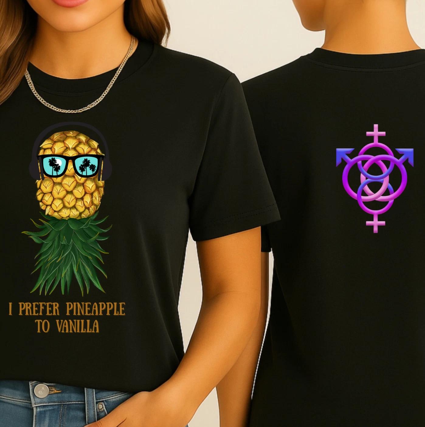 Upside Down Pineapple T-Shirt, Swingers Top, I Prefer Vanilla Tee, Swinger LS L
