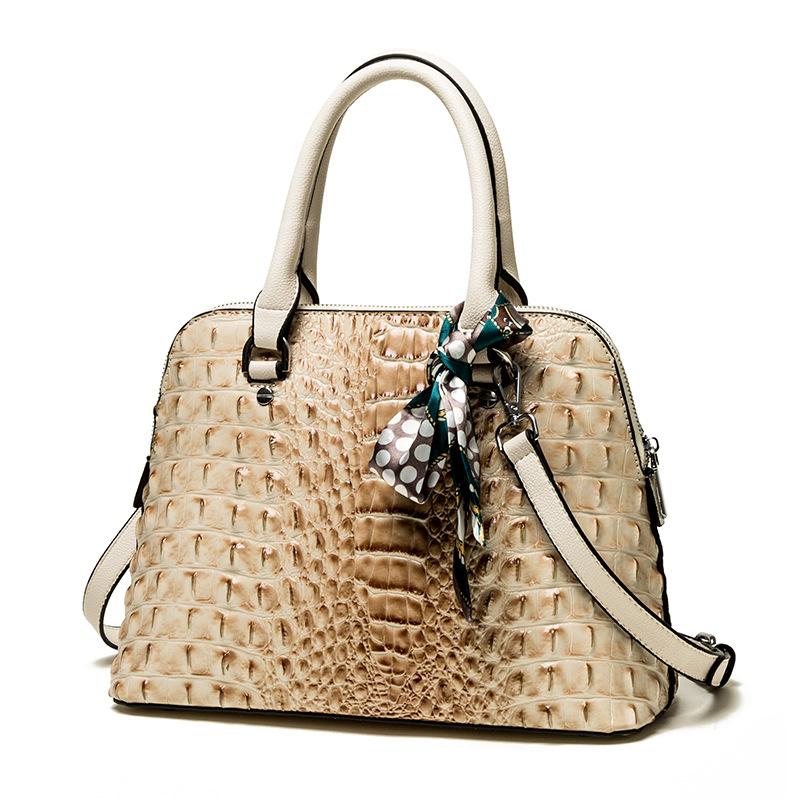 Crocodile PU Leather Top-Handle Bags for Women  Messenger Bag  Feminine Crossbody Bags  Fashion