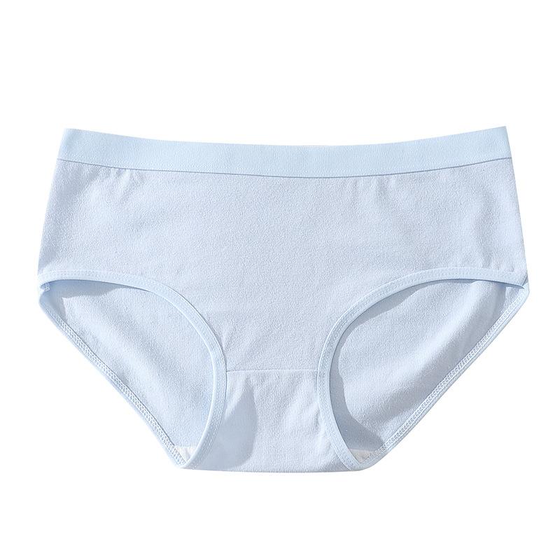 Ladies Spring and Summer Simple Pure Color Full Cotton Crotch Waist Triangle Briefs