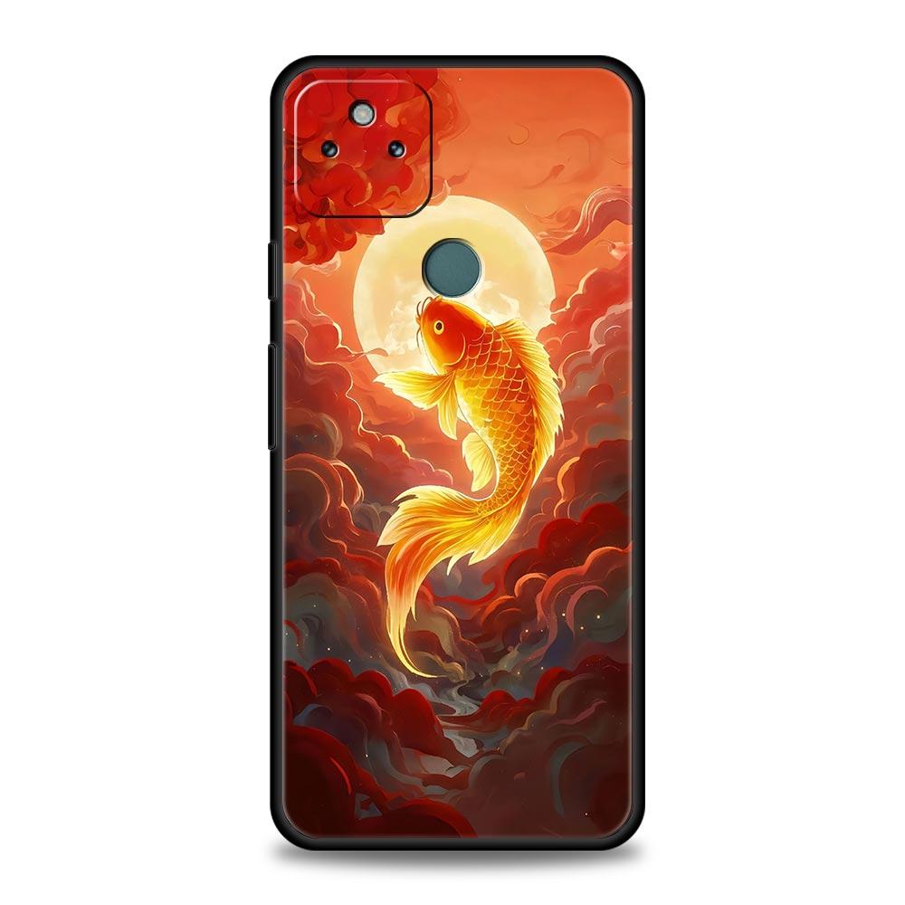 

Goldfish Swimming Phone Case Cover for Google Pixel 10 9 8 7 6 9A 8A 7A 6A Pro Shockproof Soft TPU 10 Pro XL Shell Fundas Capas Pixel 6