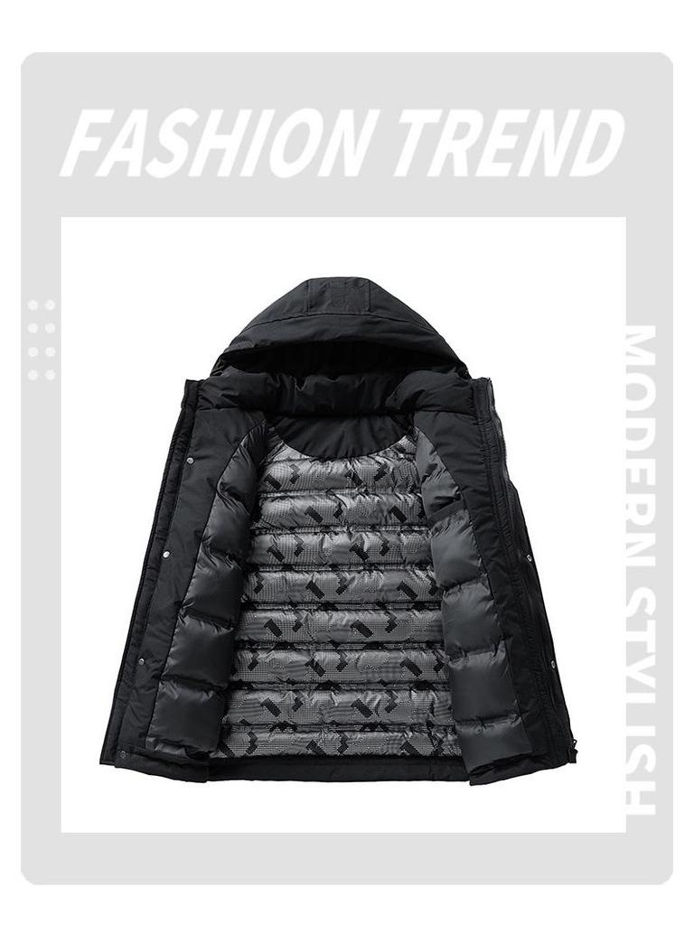 Men's Autumn-Winter Casual Cotton Sport Jacket: Trendy, Thickened Ski and Workwear Outerwear