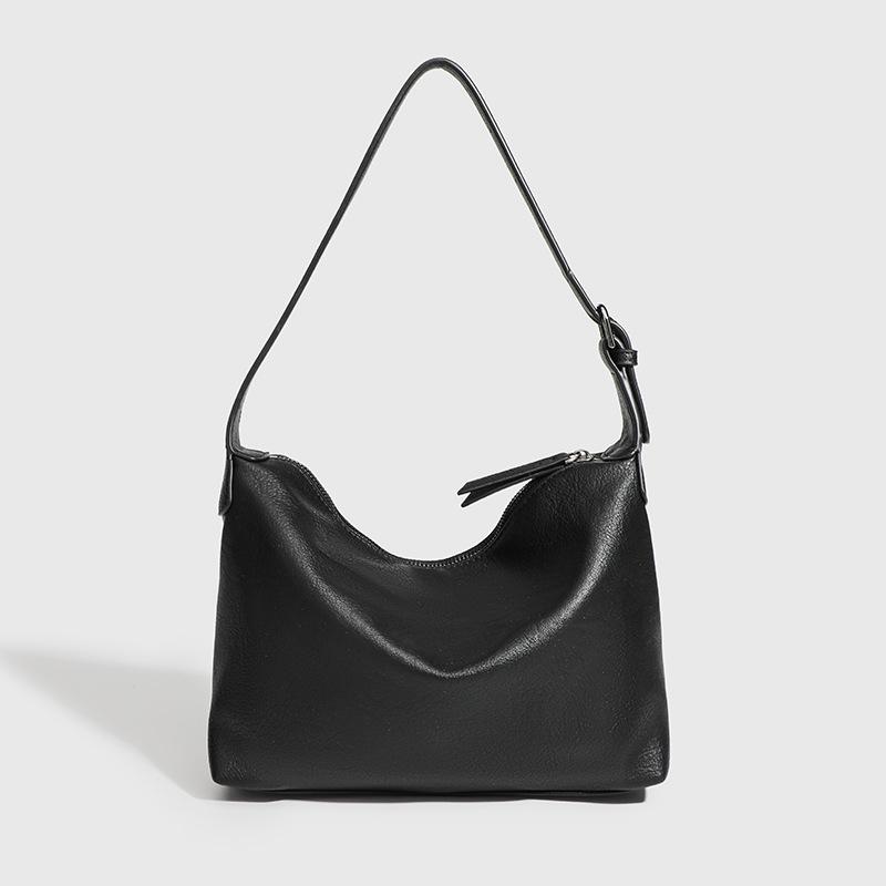 2024 Summer New Niche Design High-End Single-Shoulder Underarm Bag Fashionable Commuting Single-Shoulder Crossbody Dumpling Bag чёрный