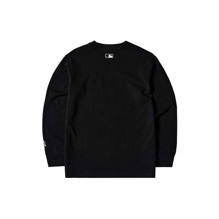 New MLB Base Logo Sweatshirts Unisex Black 3ATSL0214-50BKS