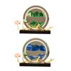 Quicksand Decor Creative Sandscape Round Versatile Ornament Flowing Sand Painting for Desk Bookshelves Home Living Room Wedding