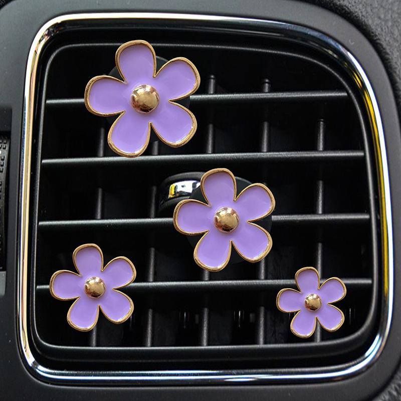 Cute Flower Car Air Vent Clip For Air Conditioning Vents And Interior Decoration