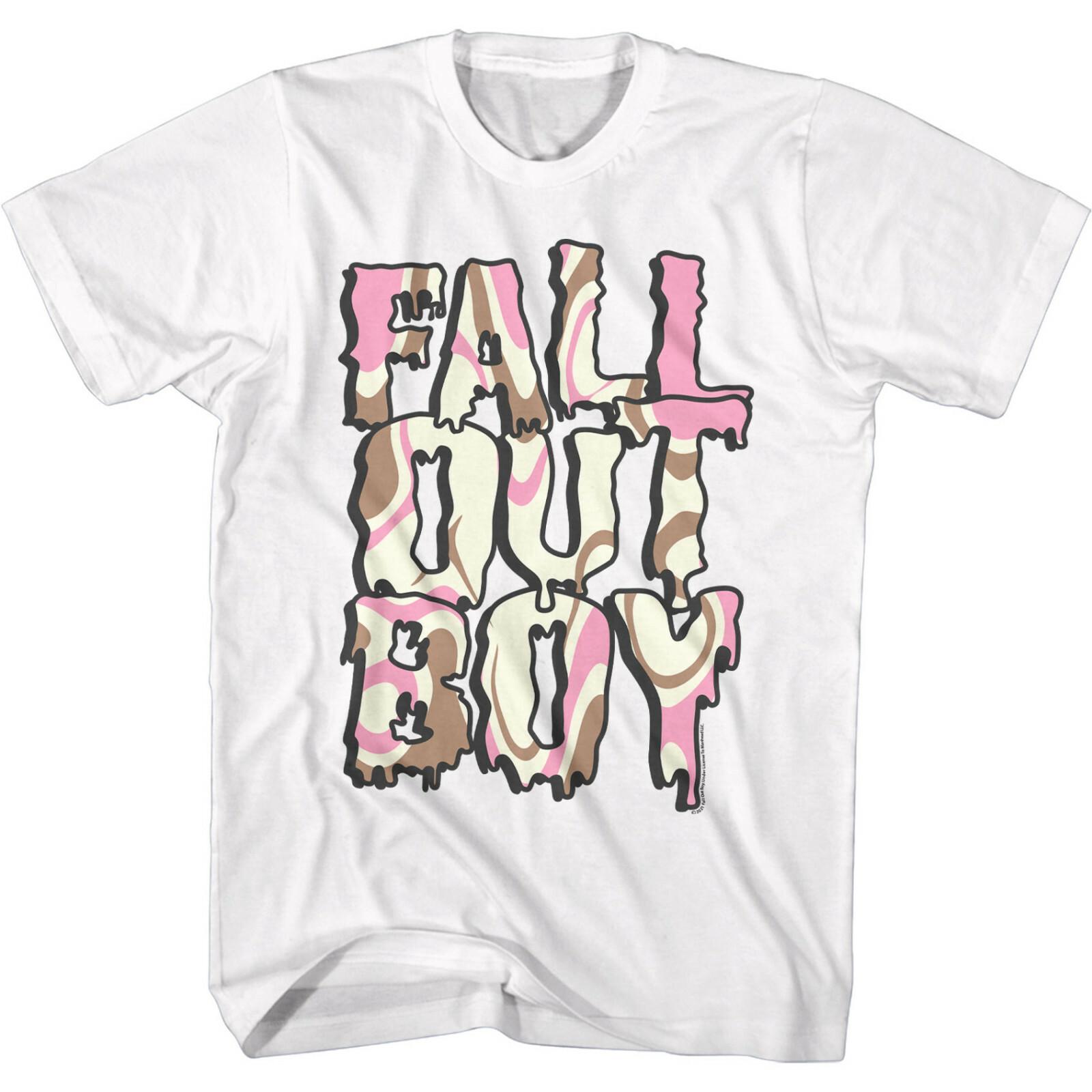 Fall Out Boy Neapolitan Logo FOB Men T Shirt Rock Band Tour Concert Merch XXXXL