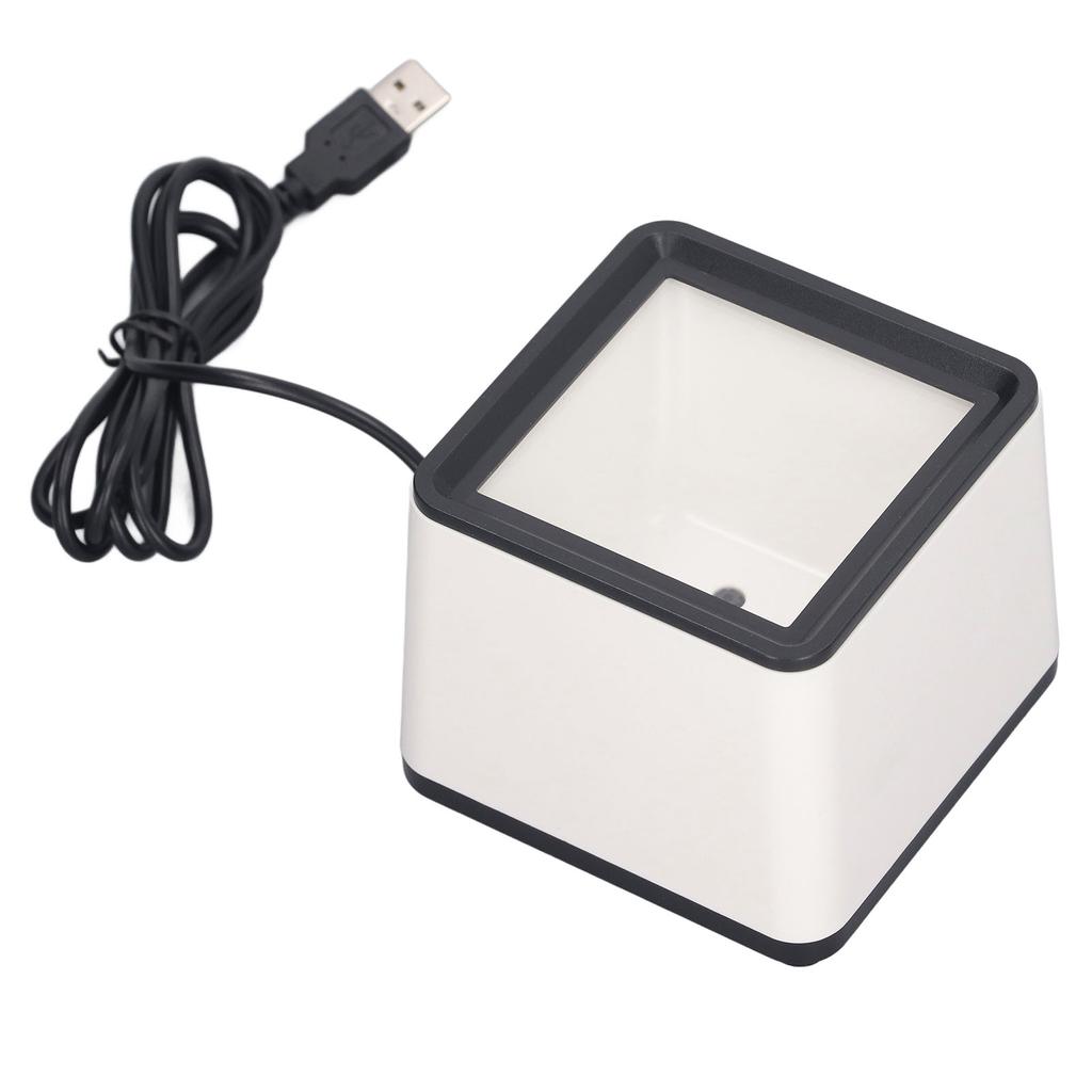 Hands Free Barcode Scanner Voice Announcement Quick Response 2D Desktop Barcode Reader for Business