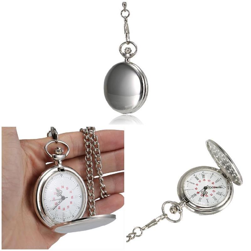 Pocket Watches Personalized Necklace Chain Watches Gift For Birthday Anniversary Men Women Vintage Pocket Watch With Chain