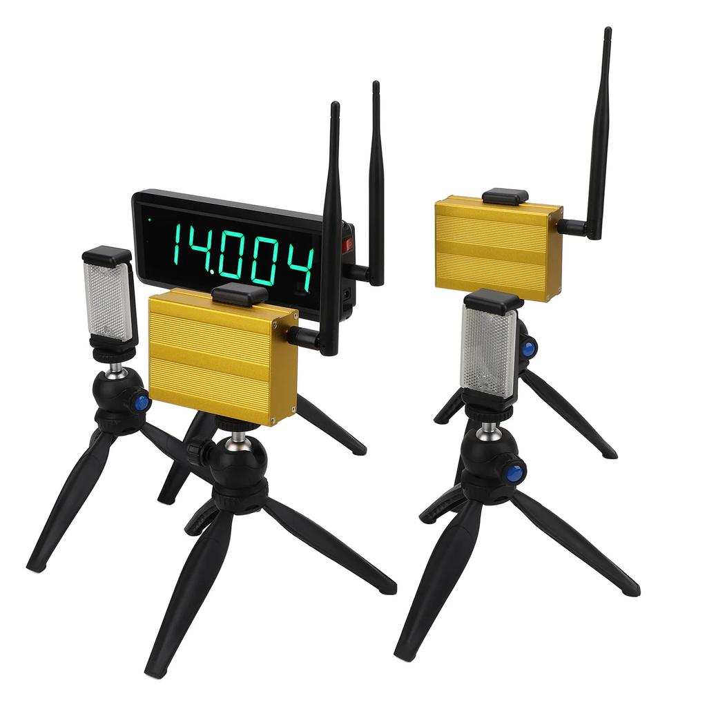 Wireless Laser Timer Shockproof Water Resistant Battery Powered 5 Digit Digital Display for Racing Training Sprint Race Timer