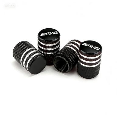 

4Pcs Car Tire Valve Stems Cap Aluminum Tire Wheel Stem Air Valve Cap For For AMG A B C E G CLA W211 W203 W204 C260 E300L A200L