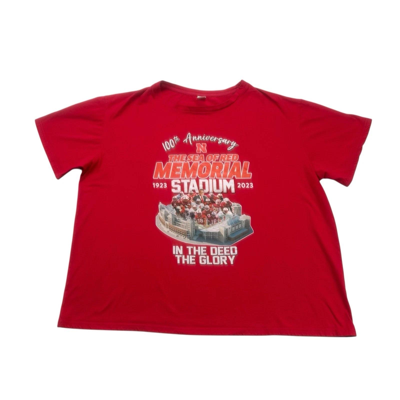 Футболка Adidas Nebraska Cornhuskers Мужская 3XL Море Красного Футбольные Huskers M