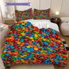 MMs Celebrates Confetti Bedding(1 * duvet cover + 2 * pillowcase, without core) Duvet cover and pillowcase Christmas birthday gift